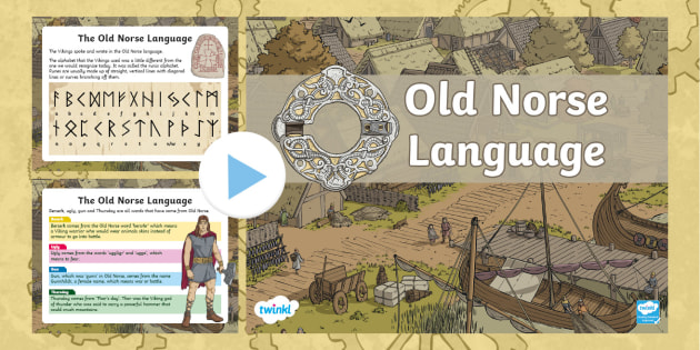 Old Norse Language KS2 Information PowerPoint